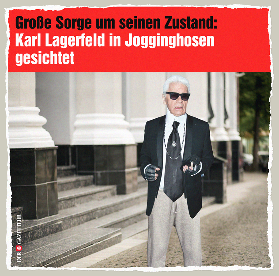 Lagerfeld in Jogginghosen Der Gazetteur